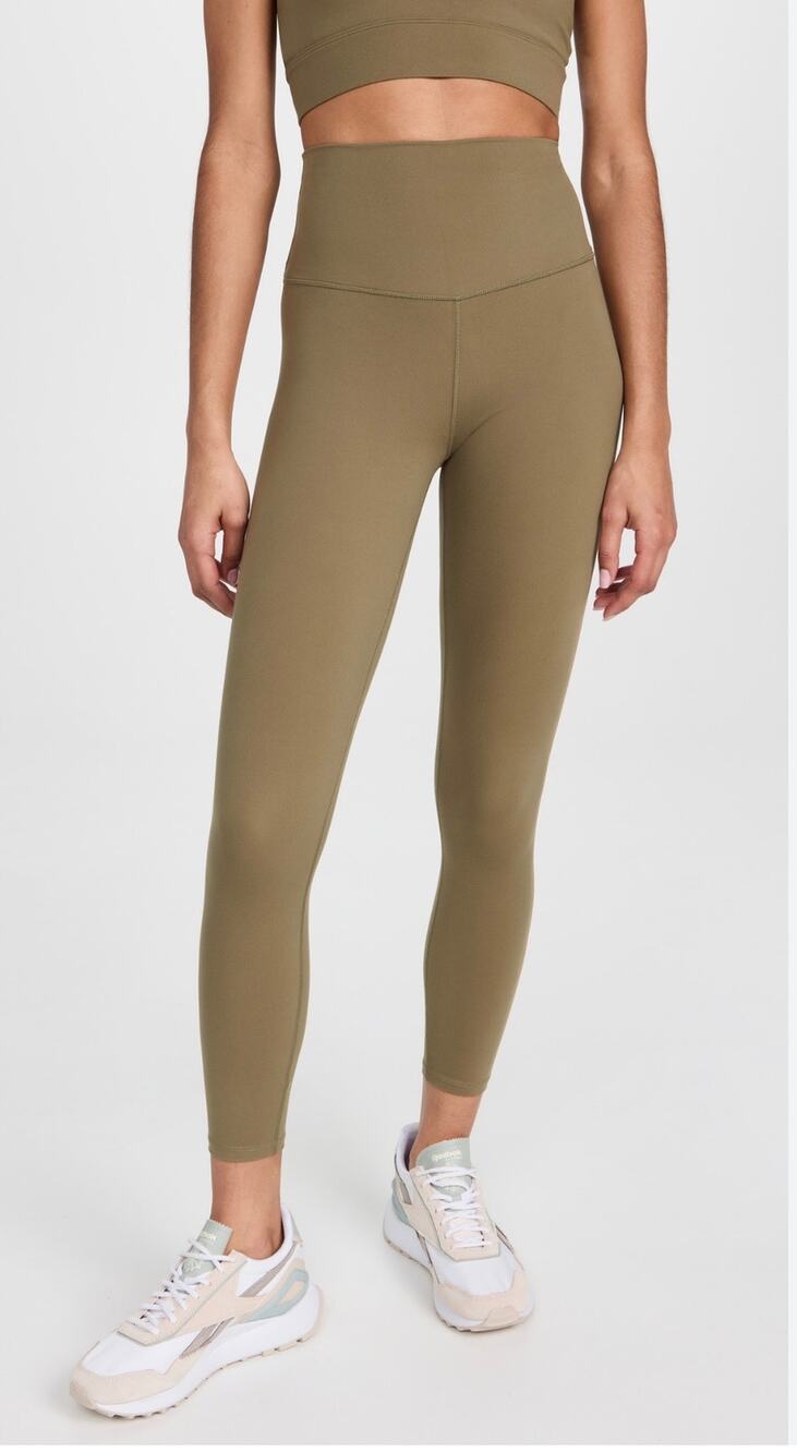 Varley Always Super High 25 Leggings Womens medium Dusty Olive Green Ankle